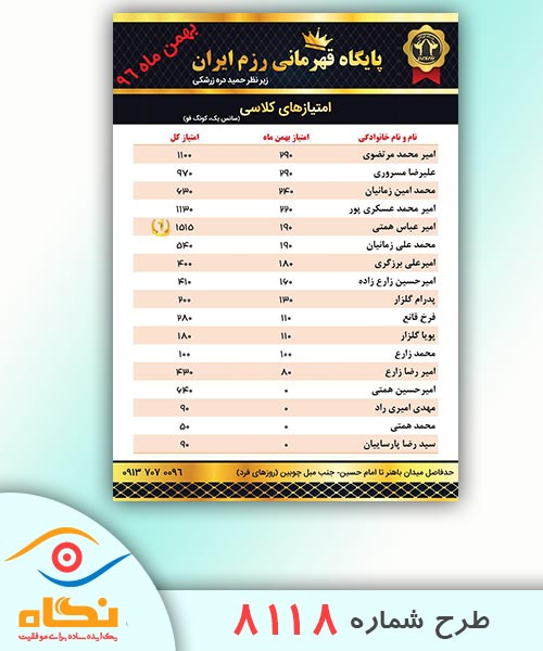 پوستر طرح شماره 8118